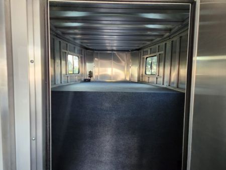 New 2026 Frontier Trailers 2 Horse Gooseneck Stock / Stock Combo Trailer