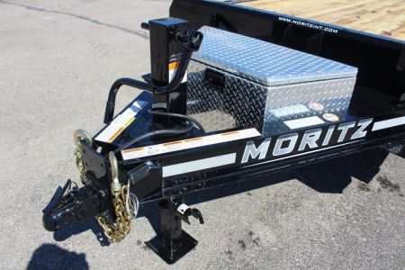 New 2027 Moritz 8' 6" x 20' + 4' Deckover Flatbed w/ Beavertail - Aluminum Ramps - 14,000# GVW