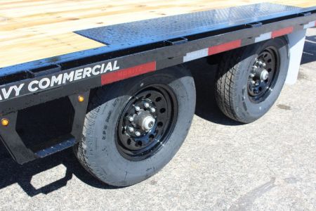 New 2027 Moritz 8' 6" x 20' + 4' Deckover Flatbed w/ Beavertail - Aluminum Ramps - 14,000# GVW