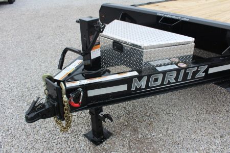 New 2027 Moritz 8' 6" x 20' + 4' Deckover Flatbed w/ Beavertail - Aluminum Ramps - 16,000# GVW