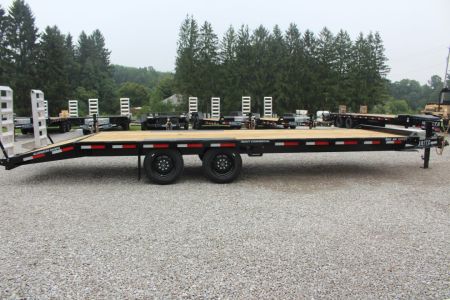 New 2027 Moritz 8' 6" x 22' + 4' Deckover Flatbed w/ Beavertail - Aluminum Ramps - 16,000# GVW