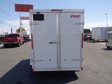 New 2027 Pace American 6x10 * Out Back DLX * V-Nose Single Axle Cargo Trailer w/ Double Rear Doors