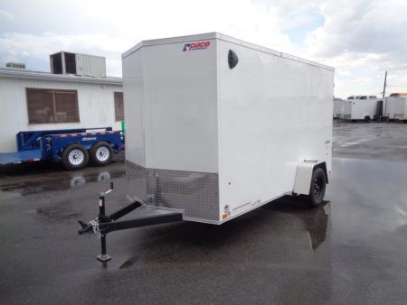 New 2027 Pace American 6x12 * Out Back DLX * V-Nose Single Axle Cargo Trailer w/ Ramp Door
