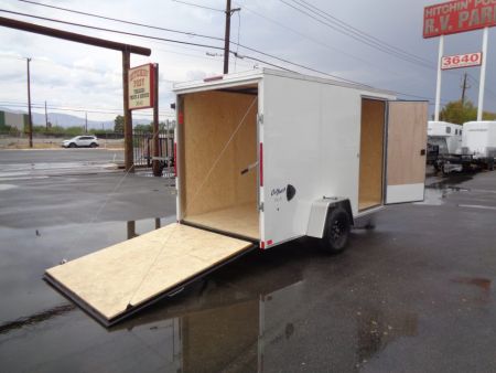 New 2027 Pace American 6x12 * Out Back DLX * V-Nose Single Axle Cargo Trailer w/ Ramp Door