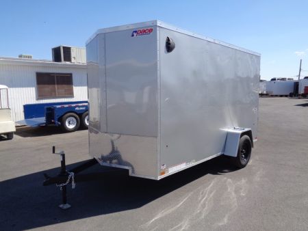 New 2027 Pace American 6x12 * Out Back DLX * V-Nose Single Axle Cargo Trailer w/ Rear Ramp Door