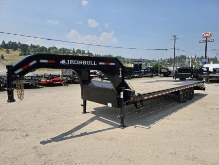 New 2027 Iron Bull 25' 14k Gooseneck Deckover Equipment Trailer
