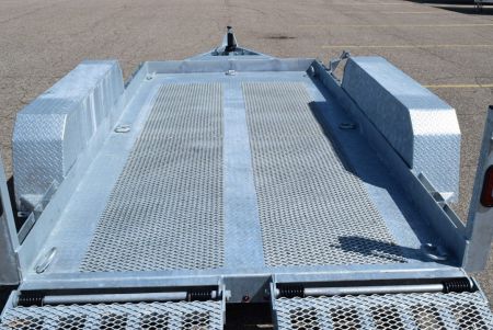 New BND 6x12 GALVANIZED SCISSOR LIFT TRAILER w/ 5200LB AXLES