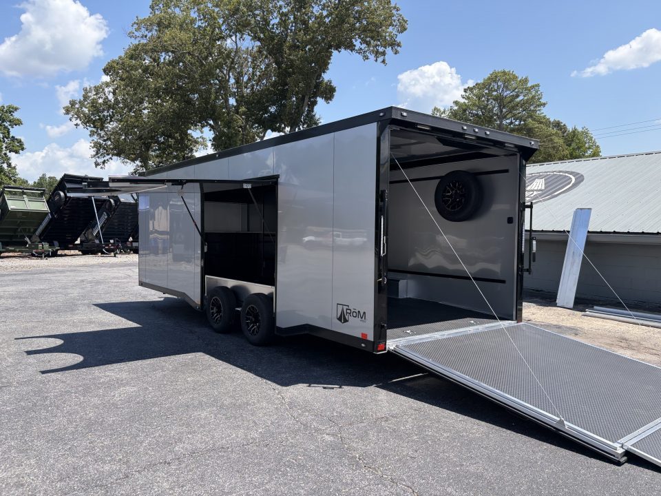 New 2027 ATC 8.5x24' Car Hauler, Finished Interior, AC, Cabinets, ROM450