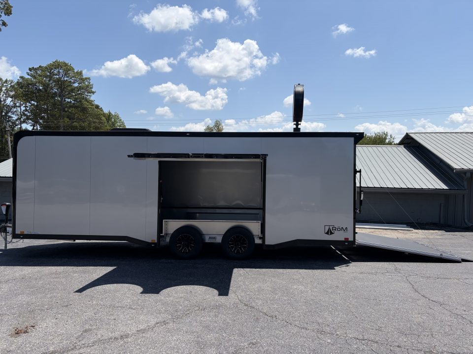 New 2027 ATC 8.5x24' Car Hauler, Finished Interior, AC, Cabinets, ROM450