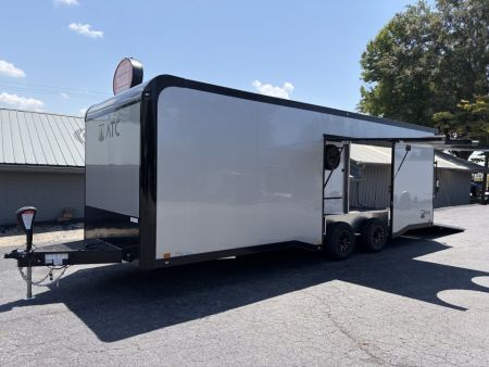 New 2027 ATC 8.5x24' Car Hauler, Finished Interior, AC, Cabinets, ROM450