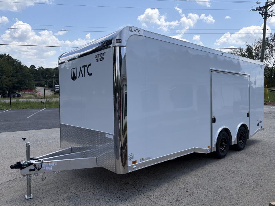 New 2027 ATC 8.5x20' Car Hauler, 5200 lb Axles, Escape Door, ROM400