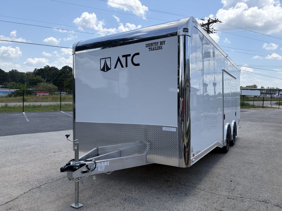 New 2027 ATC 8.5x20' Car Hauler, 5200 lb Axles, Escape Door, ROM400