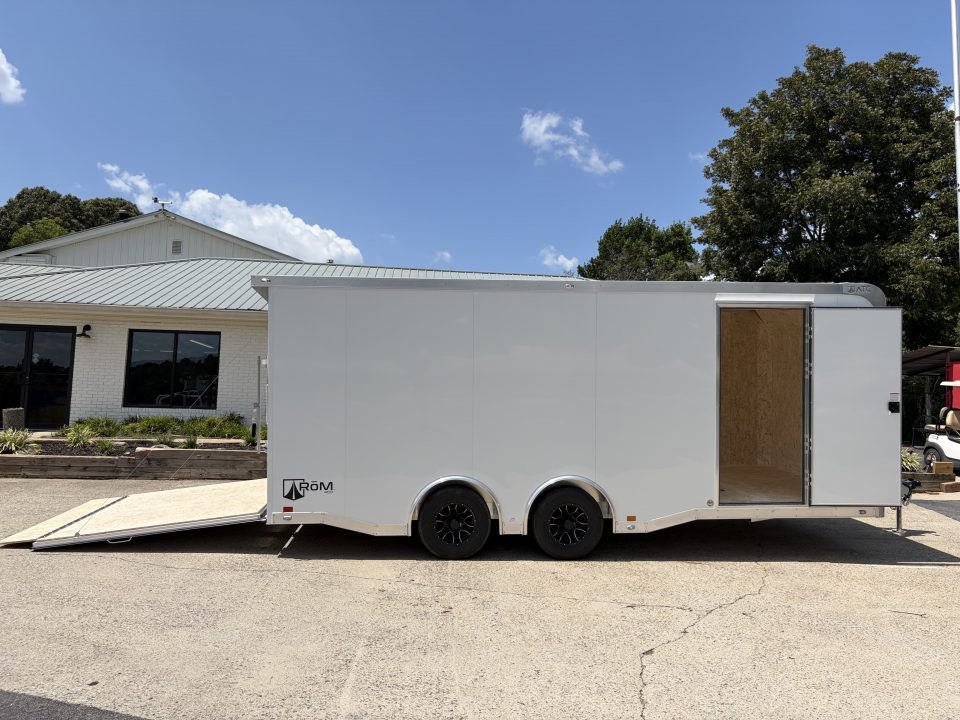 New 2027 ATC 8.5x20' Car Hauler, 5200 lb Axles, Escape Door, ROM400