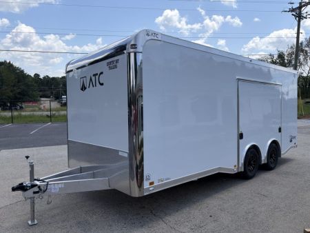 New 2027 ATC 8.5x20' Car Hauler, 5200 lb Axles, Escape Door, ROM400