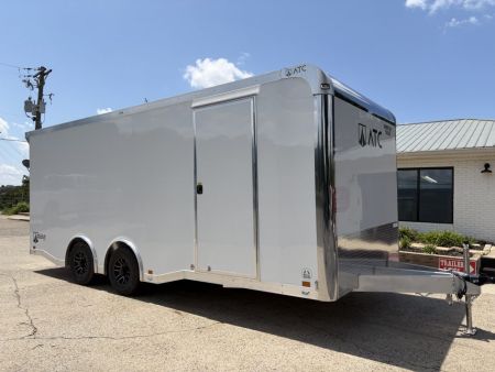 New 2027 ATC 8.5x20' Car Hauler, 5200 lb Axles, Escape Door, ROM400