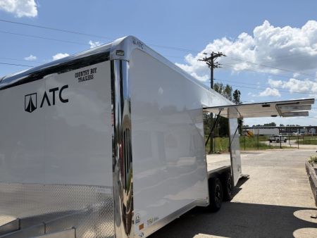 New 2027 ATC 8.5x20' Car Hauler, 5200 lb Axles, Escape Door, ROM400