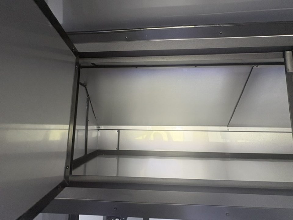 New 2027 Rock Solid Cargo Super Sport Enclosed Race Trailer For Sale Rear Spoiler Spread Axle Awning Finished Interior Cabinets A/C