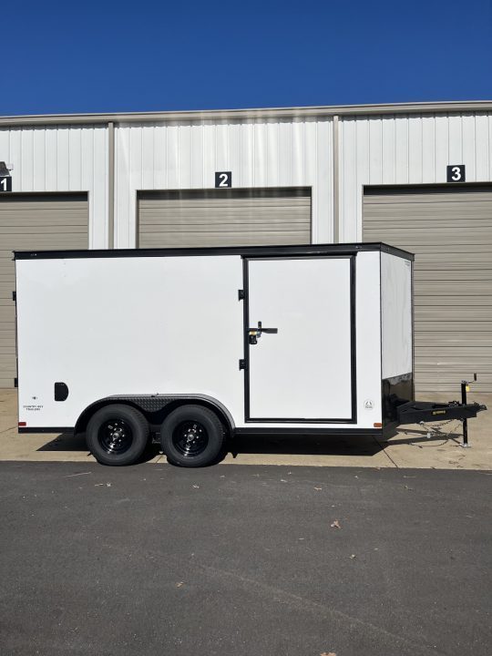 New 2027 Covered Wagon 7x14 Enclosed, 78" High, "E-Track Special", 5200# axles