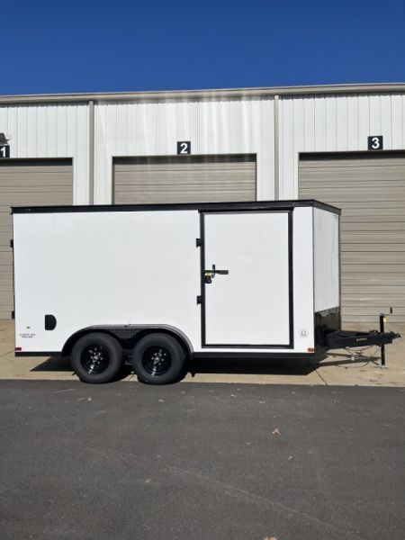 New 2027 Covered Wagon 7x14 Enclosed, 78" High, "E-Track Special", 5200# axles