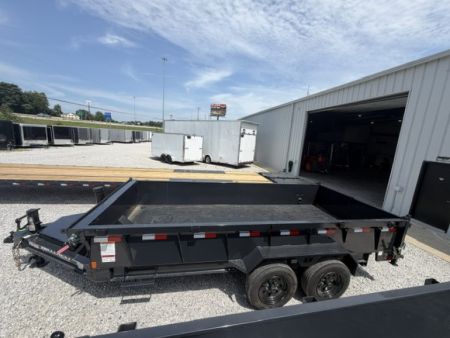 New Hillcrest Dump 7x16 17.6k 2' BP W/ HD Tube Ramps