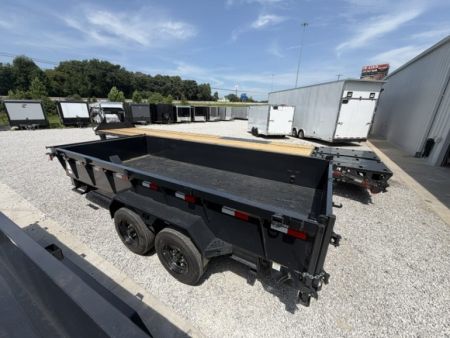 New Hillcrest Dump 7x16 17.6k 2' BP W/ HD Tube Ramps