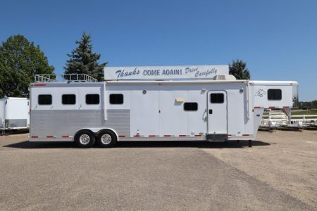 Used 2009 Sooner 4 Horse LQ W/Slide-out Horse Trailer