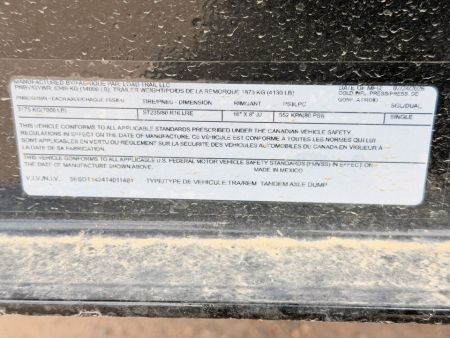 New 2026 Load Trail 7-14-1.5H Dump 7K Axles