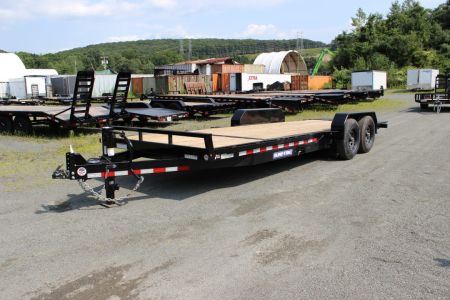 New 2026 Sure-Trac 7x18+4 14K Stationary Deck Tilt Bed Equipment Trailer