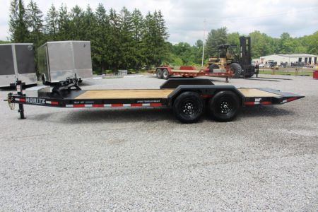 New 2027 Moritz 7' x 14' + 6' Low Pro - Hydraulic Power Tail - Equipment Trailer - 14000# GVW