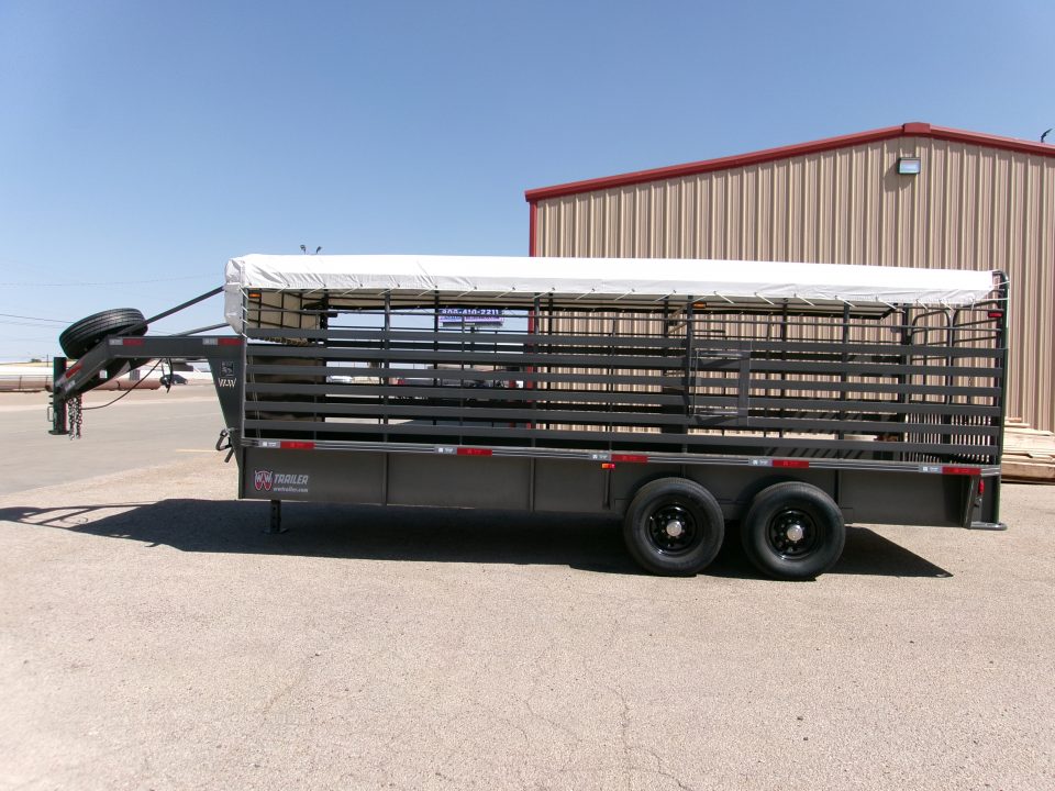 New 2026 WW 6.8x20 GN Stock Trailer w/ Tarp
