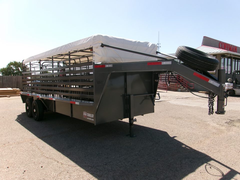 New 2026 WW 6.8x20 GN Stock Trailer w/ Tarp