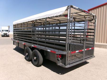New 2026 WW 6.8x20 GN Stock Trailer w/ Tarp