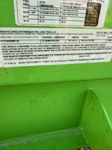 New 2027 Load Trail 83X16TM Dump Trailer
