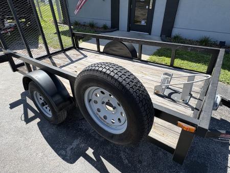 Used 2019 Caliber Trailer Mfg 5X10 SA WITH RAMP AND SPARE Utility Trailer