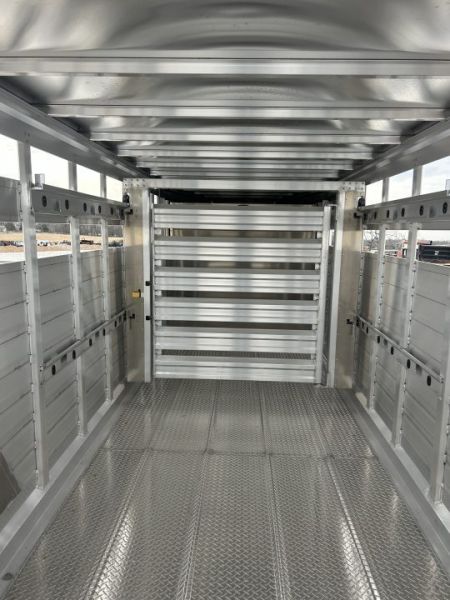 New 2027 EBY Maverick 6'11x24x6'7 Stock Trailer W/ Rolling Cut Gate