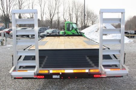 New 2027 Moritz 8' 6" x 20' + 4' Deckover Flatbed w/ Beavertail - Aluminum Ramps - 16,000# GVW