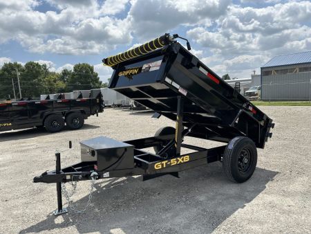 New 2026 Griffin 5x8 GT508 Dump Trailer with tarp