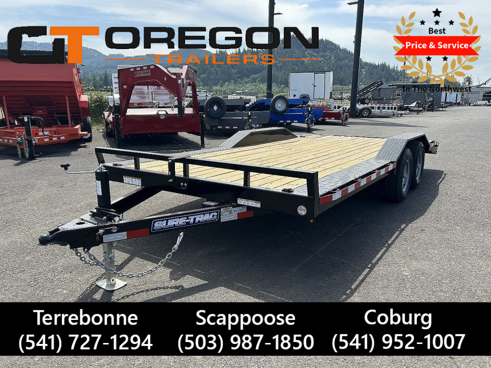 New 2026 Sure-Trac 8.5x20 (18+2) Beavertail Car Hauler w/ Drive Over Fenders 10K GVWR