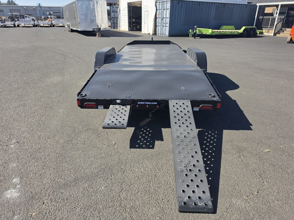 New 2027 Sure-Trac 7x20 (16+4) Steel Deck Car Hauler 10K GVWR