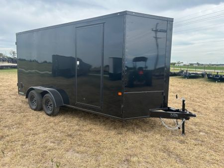 New 2027 Rock Solid 7x16 Tandem 7K Cargo w/ 7' Interior Height, Barn Doors & .080 Exterior Sheeting