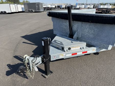 New 2026 Midsota 7x14 GALVANIZED Telescopic Versa Dump w/ Side Load Door 15.4K GVWR