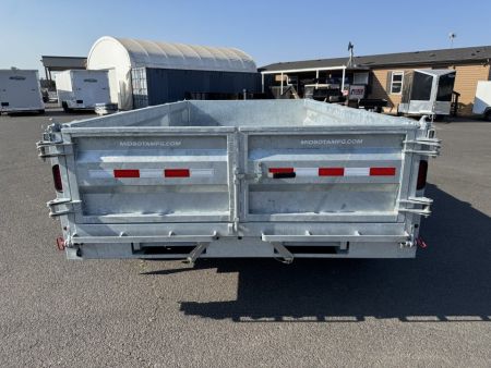 New 2026 Midsota 7x14 GALVANIZED Telescopic Versa Dump w/ Side Load Door 15.4K GVWR