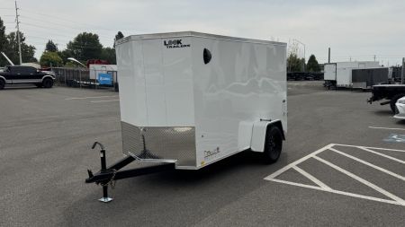New 2026 Look Trailers 5 x 10 ST DLX Flat Top V-Nose 3K Cargo / Enclosed Trailer