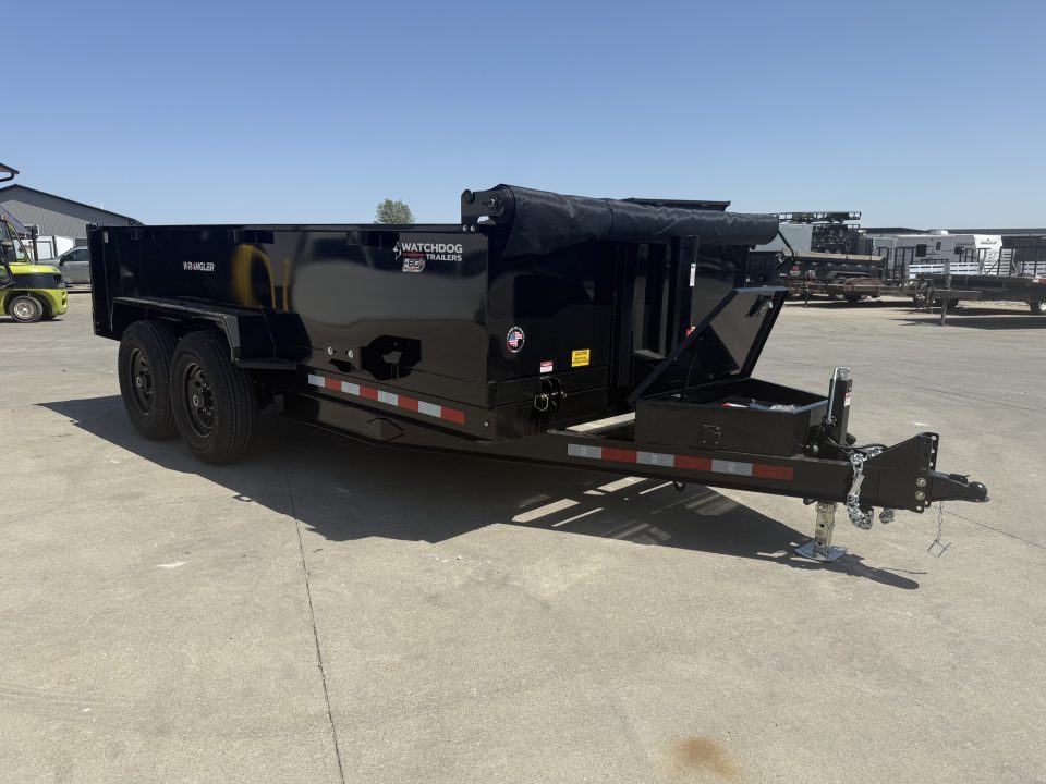 New 2027 Watchdog Black 7'x14' 14k Wrangler Dump Trailer