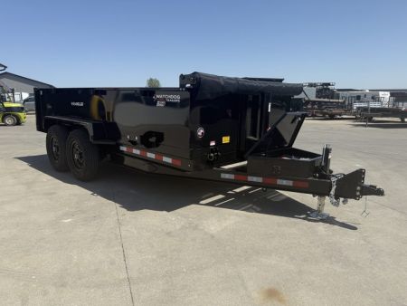 New 2027 Watchdog Black 7'x14' 14k Wrangler Dump Trailer