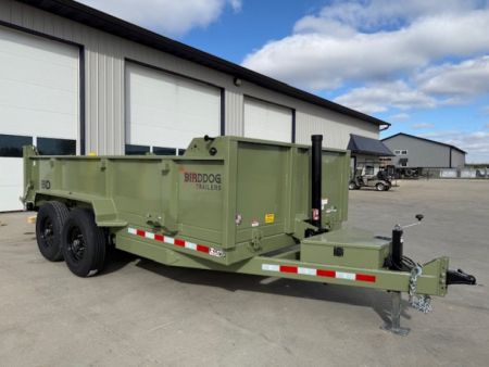New 2027 Watchdog Green 7'x14' 14k Bird Dog Dump Trailer