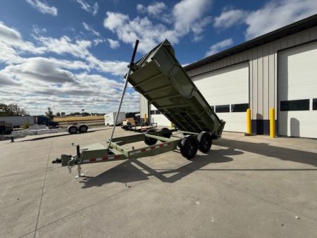 New 2027 Watchdog Green 7'x14' 14k Bird Dog Dump Trailer