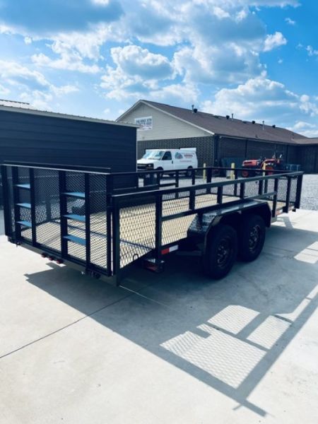 New 2026 Nolan 7X16 7K Landscape Utility Trailer w/2ft Mesh