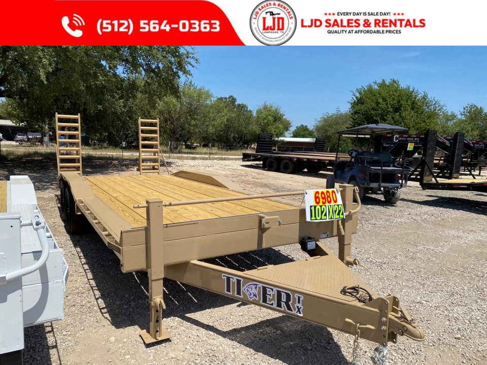 New 2026 Tiger Trailers 102" X 22' Equipment Trailer