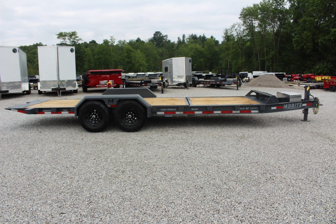 New 2027 Moritz 7' x 16' + 6' Low Pro - Gravity Tilt - Tilt Trailer - 14000# GVW